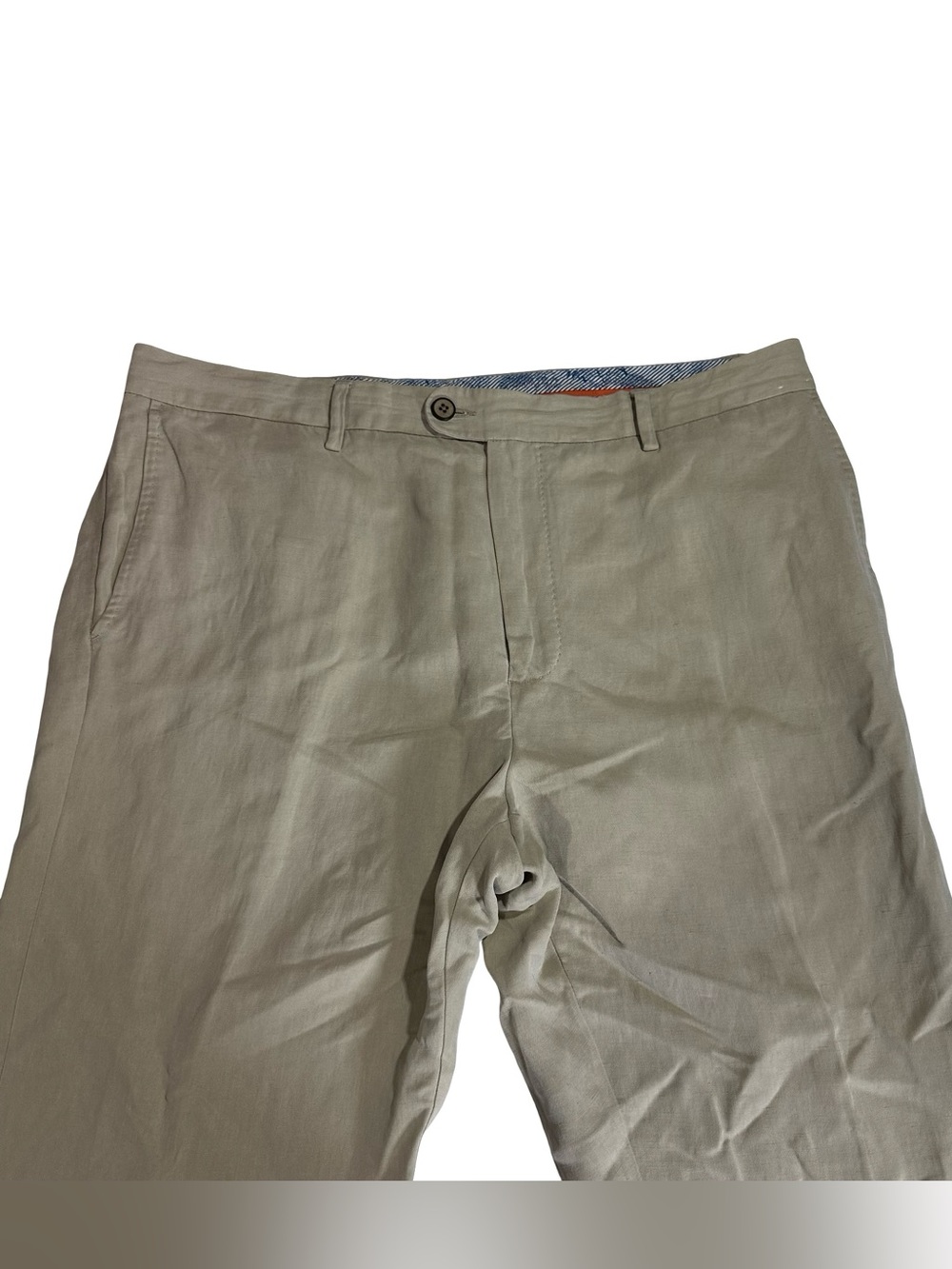 Tommy Bahama Monterey Pants Sz 40x32 Silk Linen Sand Tan Dress Trousers T118247